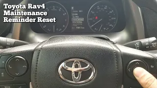 Toyota Rav4 Maintenance Reminder Reset 2017