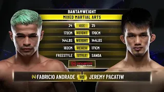 Fabricio Andrade vs. Jeremy Pacatiw | ONE Championship Full Fight