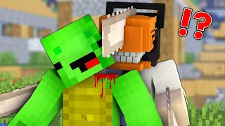 CHAINSAW MAN Became a VAMPIRE and BITE Mikey in Minecraft Challenge Pranks - Maizen JJ and Mikey