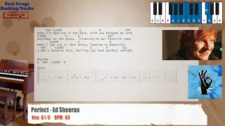 🎹 Perfect - Ed Sheeran Piano Backing Track with chords and lyrics