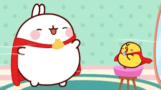 LITTLE HEROES HELP EVERYONE 😎 Molang | Funny Compilation For Kids