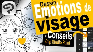 DESSINER les EMOTIONS de VISAGE 😄😱 Avec Clip Studio Paint