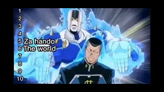 Топ 10 звуков стендов джоджо(моево друга) #jojo#anime#топ10