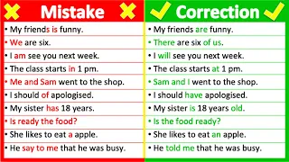 20 MOST COMMON GRAMMAR MISTAKES 🤔 😮 | #2 | Mistakes & correction ✅