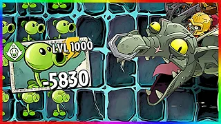 Peashooter Level 1000 in ZOMBOSS FIGHTS - Plants vs Zombies 2 Epic HACK