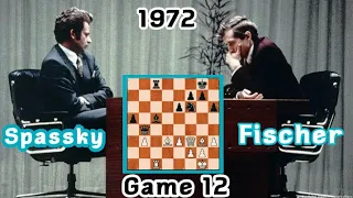 Bobby Fischer vs Boris Spassky | World Championship Match (1972) rd 12