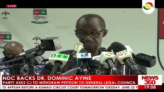 NDC backs Dr. Dominic Ayine