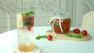 Recommended Summer Drink!! How to Make a Really Delicious Tomato Basil Ade