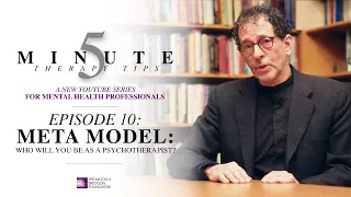 5 Minute Therapy Tips - Episode 10: Meta Model - Who Will You Be As A Psychotherapist?