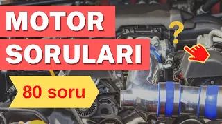 Ehliyet Motor Soruları 80 soru - Ehliyet Motor Dersi - Motor Bilgisi - Ehliyet Sınav Soruları