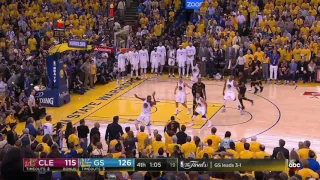 Last minute of game 5 (2017 NBA finals )