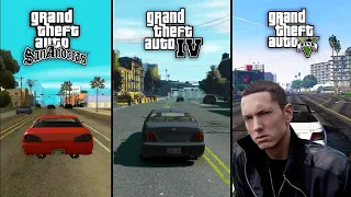 GTA 5 vs GTA 4 vs GTA San Andreas (Eminem Not Afraid)
