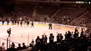 Dallas Stars pregame warmup