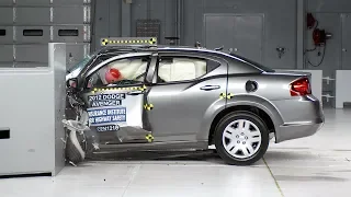 2012 Dodge Avenger driver-side small overlap IIHS crash test