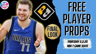 FREE PRIZEPICKS 2/2/23 🏀 NBA PLAYER PROPS FINAL LOOK #playerprops