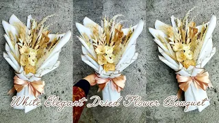 WHITE ELEGANT DRIED FLOWER BOUQUET #driedflower #flowerbouquet #bungakering #buketbunga #bouquet