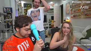 Mizkif Forgets He Is Holding Mia Malkova Vibrator...