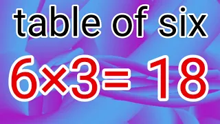 table of 6||6 ka pahada||six ka table||table of 6 in english! multiplication