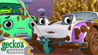 Muddy Maze Helicopter Rescue | Gecko the Mechanic | Vehicle Repair Cartoons | Buses, Trucks and Cars