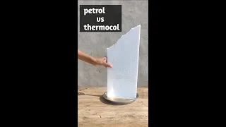 Petrol vs thermocol experiment what happened ? किया होगा|#shorts #scienceexperiment #experiment