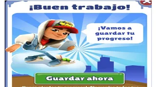 Guarda tu progreso de esta forma jamás lo perderás .  Subway Surfers