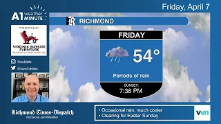 Friday morning weather video: Much cooler with clouds and occasional rain