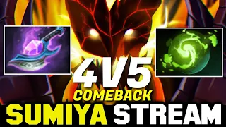 Sumiya Made a  COMEBACK in a 4 v 5 Match | Sumiya Invoker Stream Moment #2041