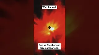 sun vs Stephenson 2-18 size comparison #space #stephenson #shorts #biggeststar #universe