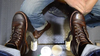 Sit Down and Relax | Angelo Shoe Shine ASMR | Red Wing Iron Ranger