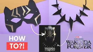How to make BLACK PANTHER MASK and NECKLACE | Wakanda forever
