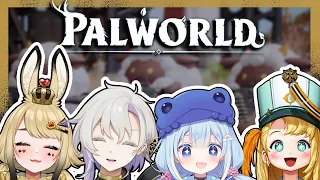 Pokemon Multiplayer but with GUNS? Exploring a new world w/  Ami, Pina and Liora!【PalWorld】