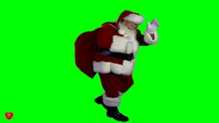 Футаж Санта Клаус с мешком подарков хромакей