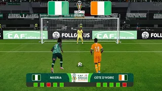 🔴NIGERIA vs COTE D'IVOIRE PENALTY SHOOTOUT ⚽ FINAL AFRICA CUP of NATIONS 2023 Football Gameplay HD