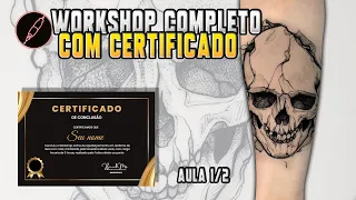 Como fazer tatuagem de caveira , workshop completo 1/2