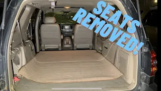 How to remove Toyota sequoia midrow seats in 2 minutes!