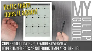 Supernote Update 2.9, Hyperlinked PDFs as Notebook Templates. Genius!