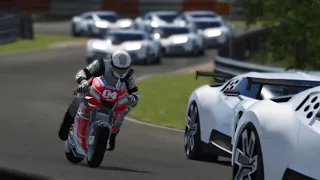 Ducati Desmosedici Danilo Petrucci MotoGP 20 vs Bugatti Centodieci 20 at Nordschleife