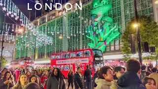 London City Walk in Winter, Walking the Most Popular Shopping Streets in London [4K HDR]