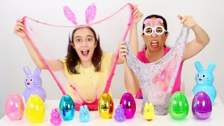 NÃO PEGUE O OVO ERRADO DE SLIME de PÁSCOA ★ Desafio e Diversão com a Mamãe Fabi Coelhinha