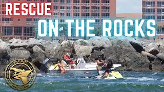 BOAT CRASHES ONTO THE ROCKS! Orange Beach Inlet! #TheBigDanShow