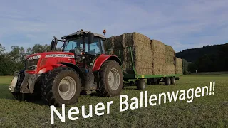 Der neue Anhänger ist da!| Heufieber 2022| Schwaden| Pressen| FarmVlog#22