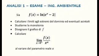 ING3   ESAME ANALISI 1 – Testo esame