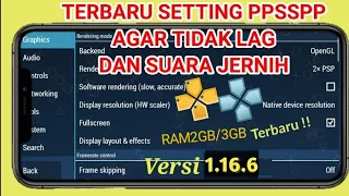 Cara setting ppsspp agar tidak lag 2023 Suara Tidak Patah-Patah dan Gambar jernih RAM2GB/3GB