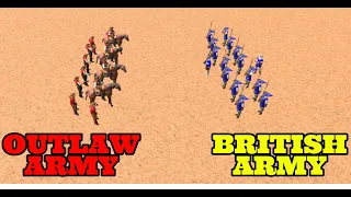 Age of Empires III Outlaw army vs British army