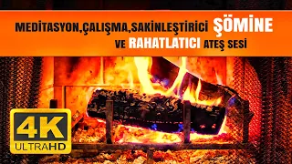 MEDİTASYON ÇALIŞMA SAKİNLEŞTİRİCİ ŞÖMİNE VE RAHATLATICI SESİ - (Meditation relaxing fireplace sound)