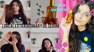 I tried the loreal Paris extraordinary oil serum* for my dry & frizzy hair * ... #lorealparis