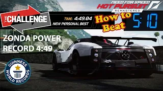 NEED FOR SPEED HOT PURSUIT REMASTERED BEATING 5:10 WITH NEW 4:49 RECORD ZONDA POWER MASTERING CORNER