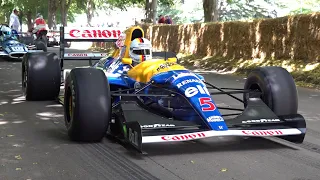 Sebastian Vettel Drives Nigel Mansell his old Williams F1 FW14B!