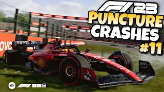 F1 23 PUNCTURE CRASHES #11
