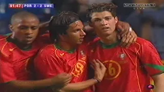 Young Cristiano Ronaldo & Ibrahimovic AMAZING SHOW (Portugal 2-2 Sweden)